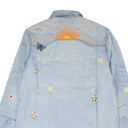 Amiri Crochet And Patch Denim Shirt - Blue