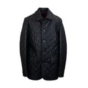 Isaia Diamond Quilted Button Down - Black