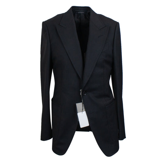 Black Middle Lined Front Long sleeve Jacket