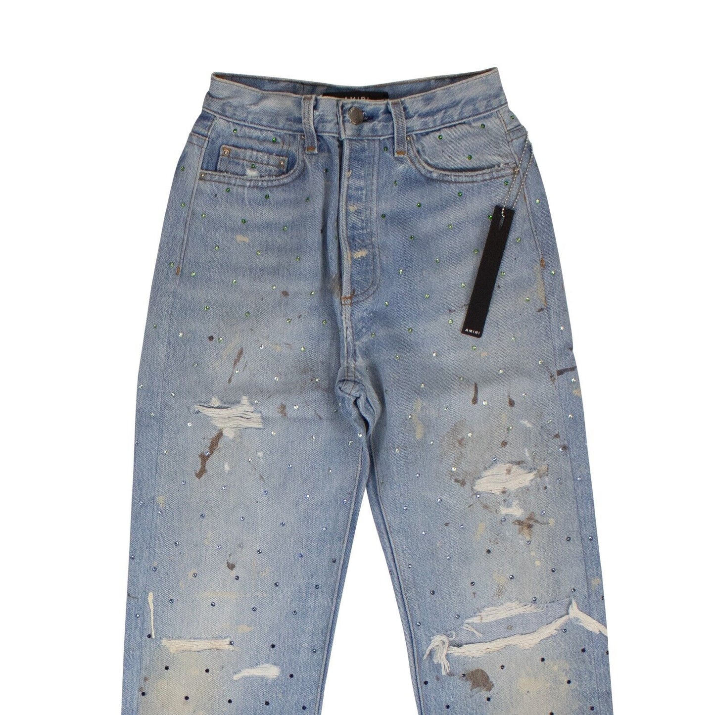 Amiri Gradient Crystal Recon Denim - Blue