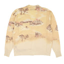 Yellow And White Bleached Print Aloha CARDIGAN