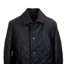Isaia Diamond Quilted Button Down - Black