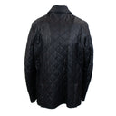 Isaia Diamond Quilted Button Down - Black