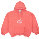 Red Online Cut-Up Zip-Up Hoodie