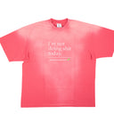 Washed Pink Slogan Print T-Shirt