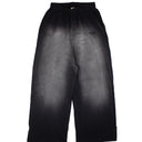 Black Washed Effect Sweatpants