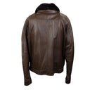 Isaia Flight Jacket With Fur Collar - Brown