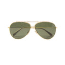 Gold And Green Metal Frame Sunglasses