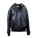 Black Lambskin Logo Over Jacket