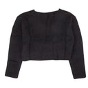 Amiri Cropped Boucle Sweater - Black