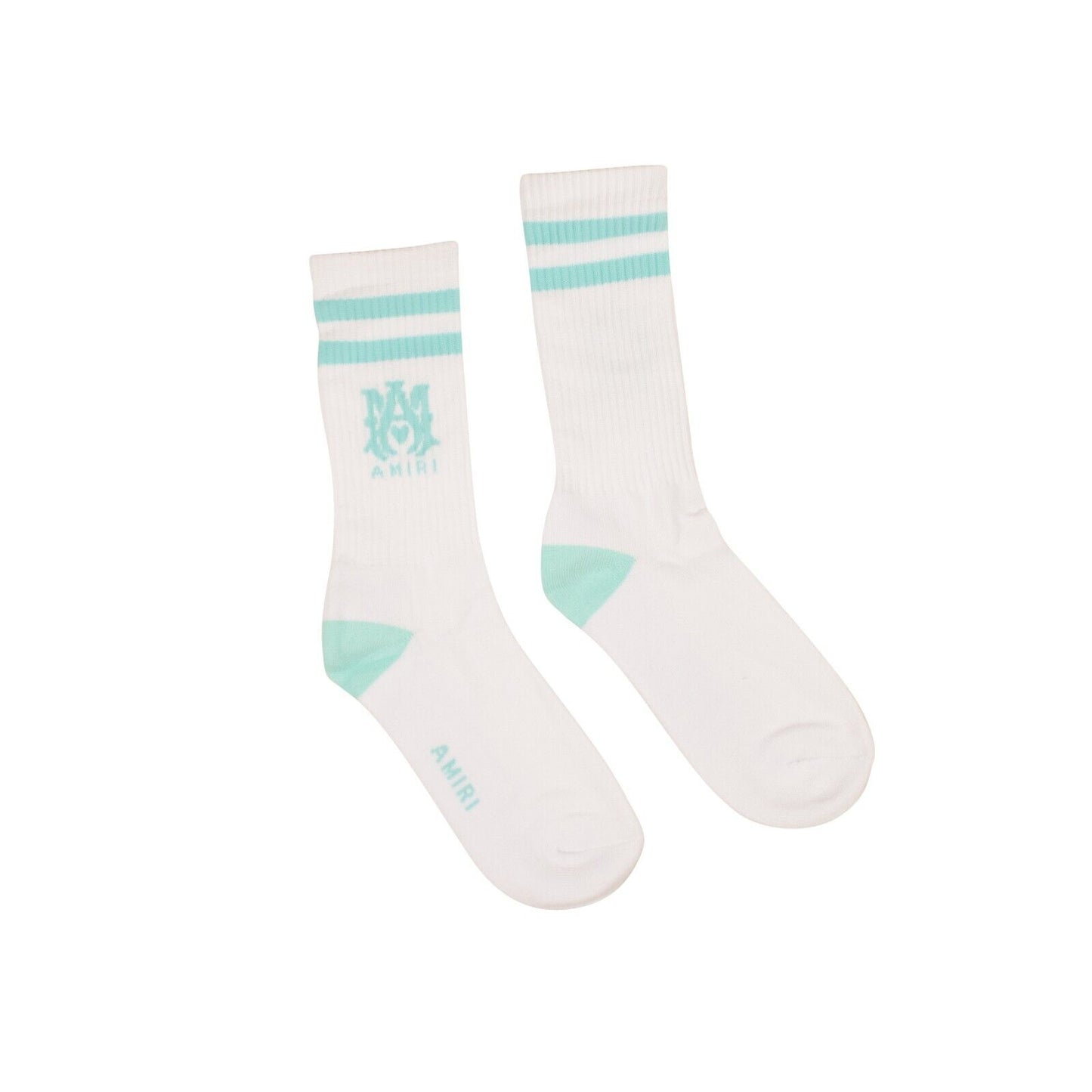 Amiri Ribbed Ma Socks - White/Mint