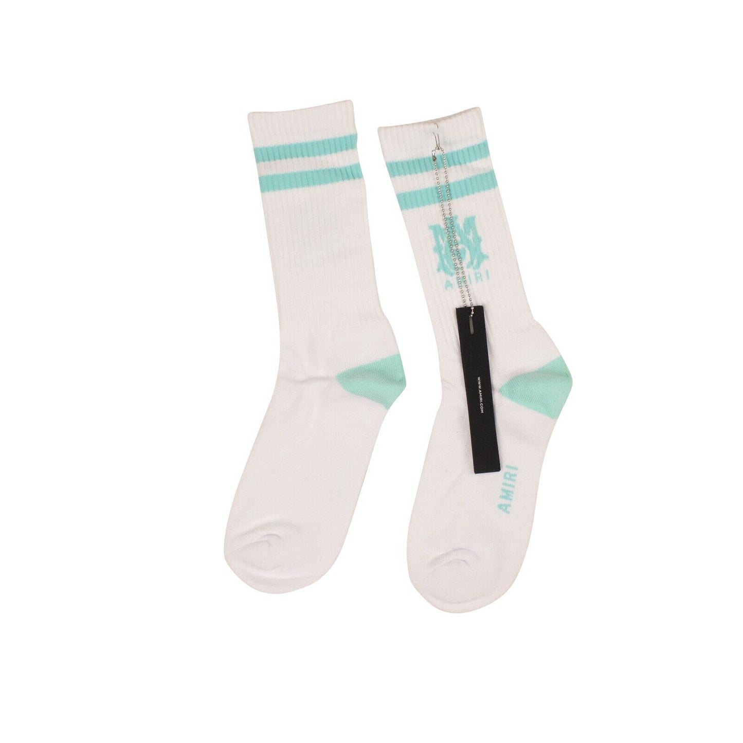 Amiri Ribbed Ma Socks - White/Mint