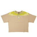 Marcelo Burlon Sharp Wings Oversized Tee - Beige/Lime