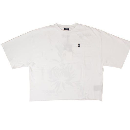 Marcelo Burlon Flower Shipping Over Tee - White