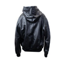 Black Lambskin Logo Over Jacket
