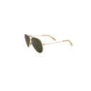 Gold And Green Metal Frame Sunglasses