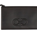 EMBOSSED GANCINI EMBLEM POUCH