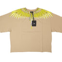 Marcelo Burlon Sharp Wings Oversized Tee - Beige/Lime