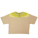 Marcelo Burlon Sharp Wings Oversized Tee - Beige/Lime