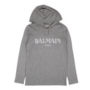 Balmain Logo Hoodie - Gray