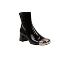 Prada Ankle Boots With Metal Toe - Black/Silver