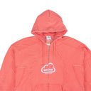 Red Online Cut-Up Zip-Up Hoodie