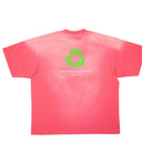 Washed Pink Slogan Print T-Shirt
