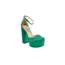 Prada Satin Pumps - Green