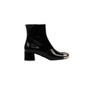 Prada Ankle Boots With Metal Toe - Black/Silver