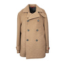 Isaia Shearling Texture With Back Vent - Tan