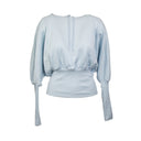 Opening Ceremony Satin/ Fleece Hoodie - Dust Blue