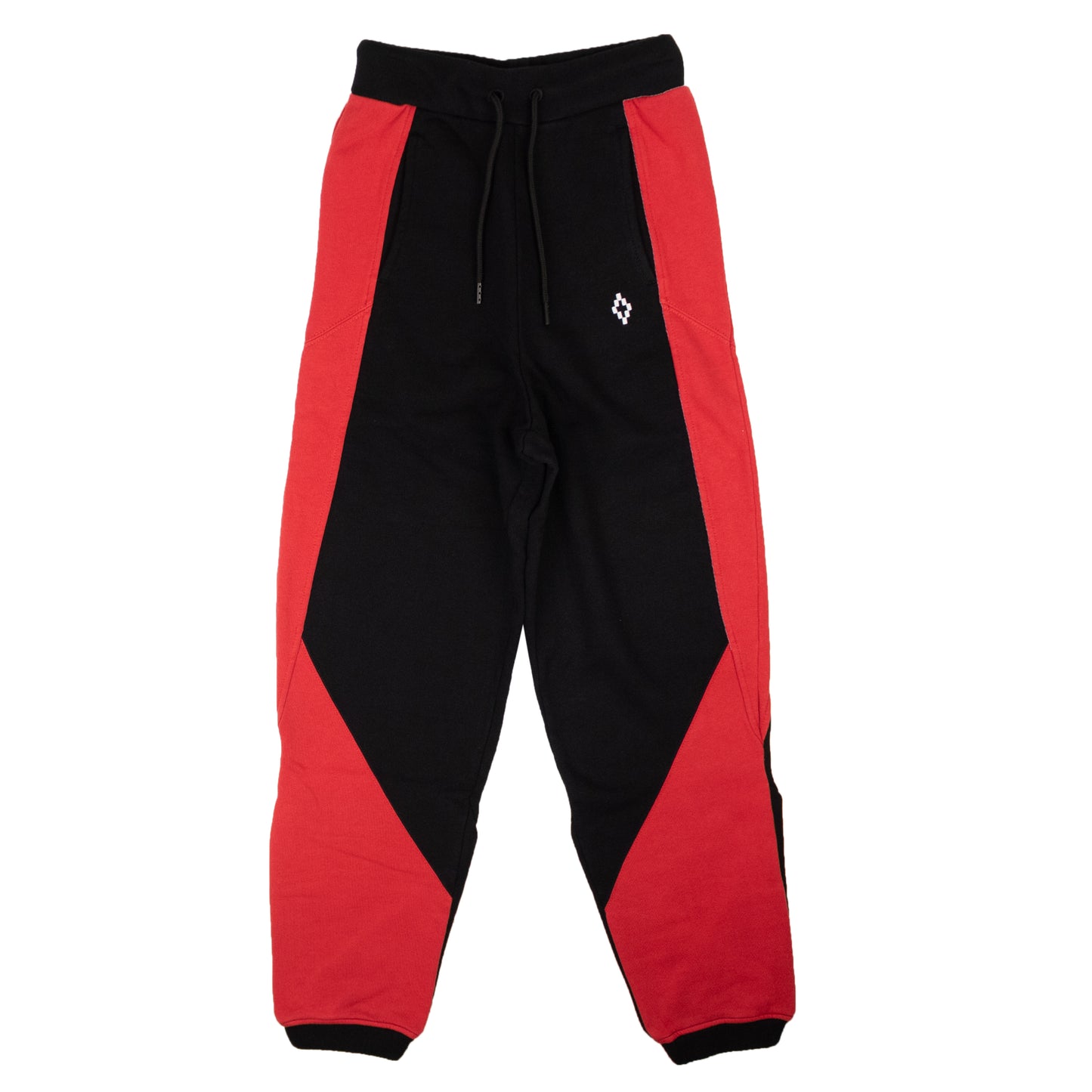 Black/Red Block Color Sweatpants 2