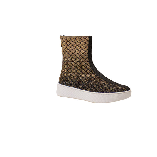 Intecciato Metallic Sneaker Boot