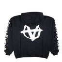 Black Double Anarchy Popover Hoodie