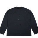 Black Perforated Design T-Shirt
