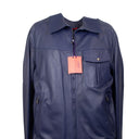 Isaia Flight Ziipper Down With Side Zipper Pockets Amd Cargo Snap Pocket - Navy