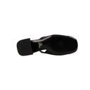 Black And Silver Modellerie Metal Toe Slingback Pumps