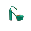 Prada Satin Pumps - Green