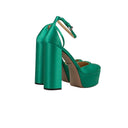 Prada Satin Pumps - Green
