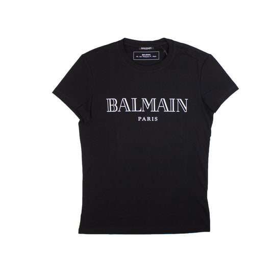 Balmain Logo Tonal T-Shirt - Black/White