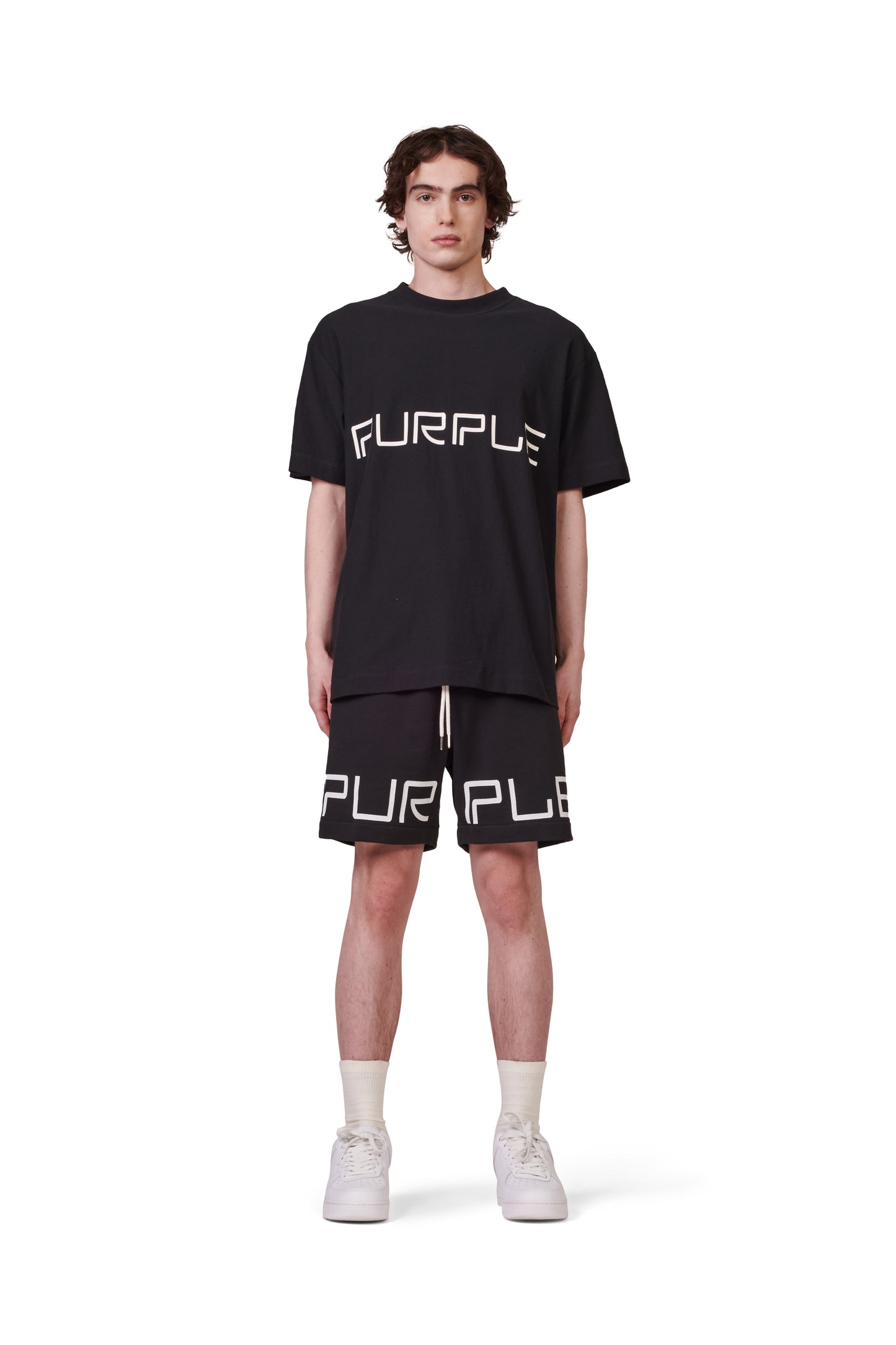 FRENCH TERRRY - WORDMARK BLACK 0 SHORTS