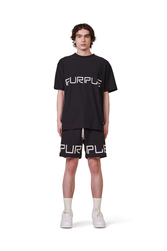 FRENCH TERRRY - WORDMARK BLACK 0 SHORTS