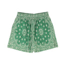 Green Paisley Shorts