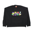 PALM ANGELS BLACK GRAPHIC COTTON SWEATSHIRT