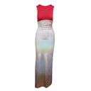 RED/SILVER NIGHT VACATION DRESS