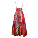 Le Jesus Patchwork Prairie Tent Dress - Red