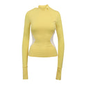 YELLOW ZIP UP UNIFORM TOP