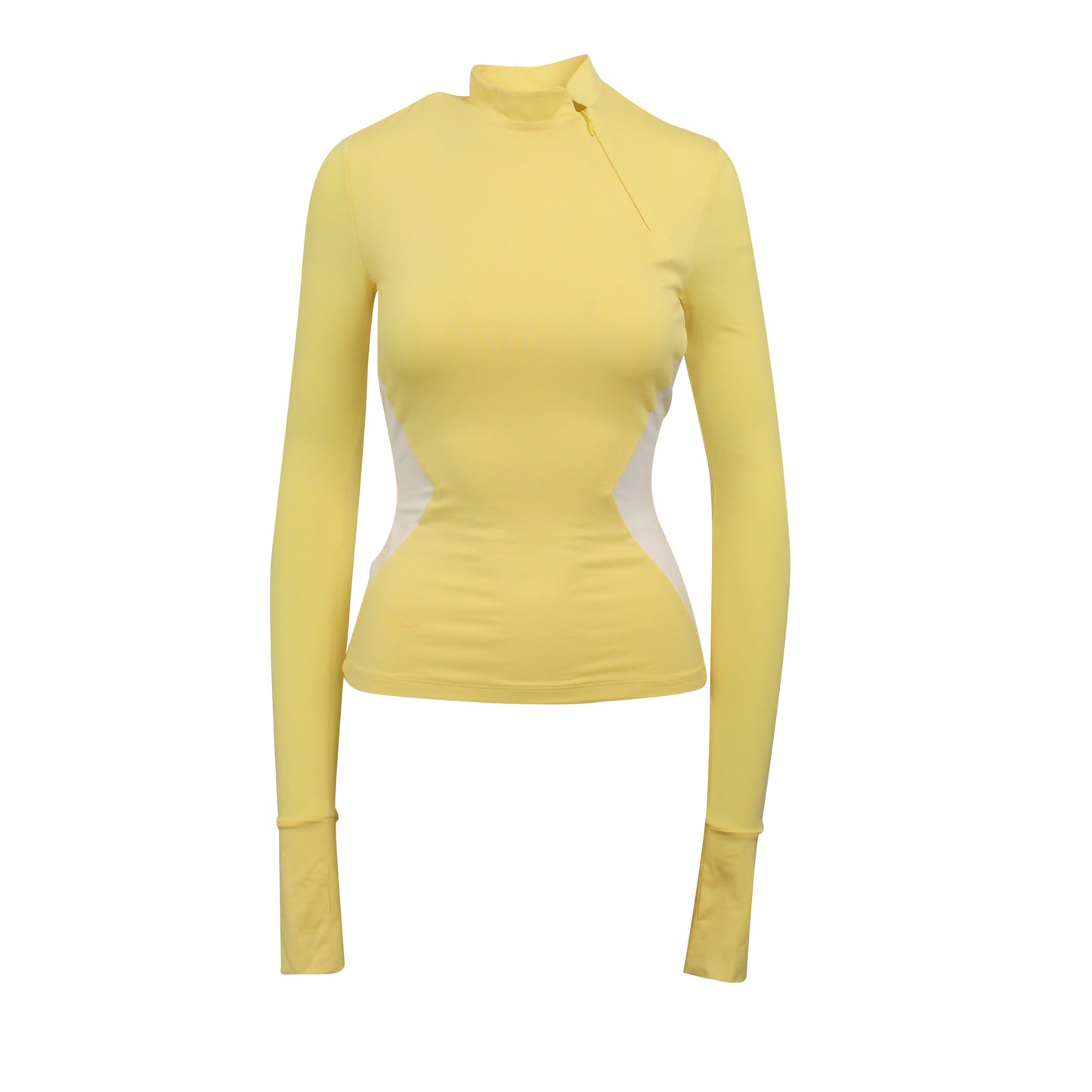 YELLOW ZIP UP UNIFORM TOP