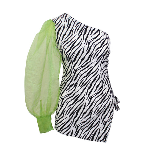 Roberto Sanchez Tongolele Dress Zebra - Green
