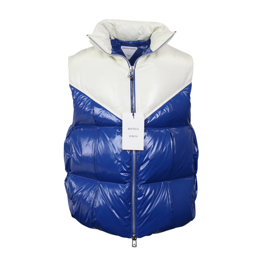 Bottega Veneta Puffer Vest - White/Blue